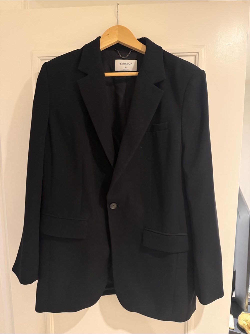 Babaton over sized Black Single-Button Blazer